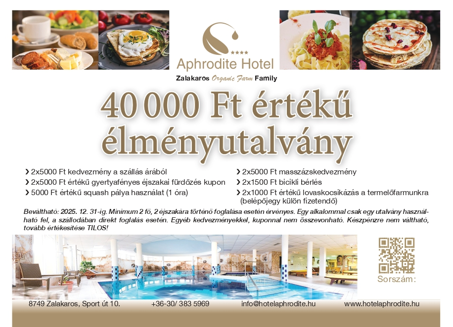 40000 Ft értékű élményutalvány