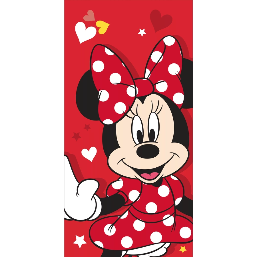 Disney Minnie Red Heart Strandtörölköző 70x140 cm