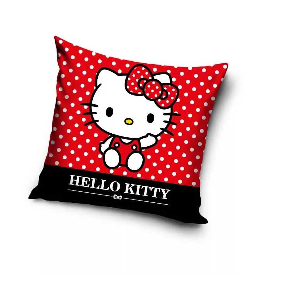 Hello Kitty Piros Díszpárnahuzat 40x40 cm